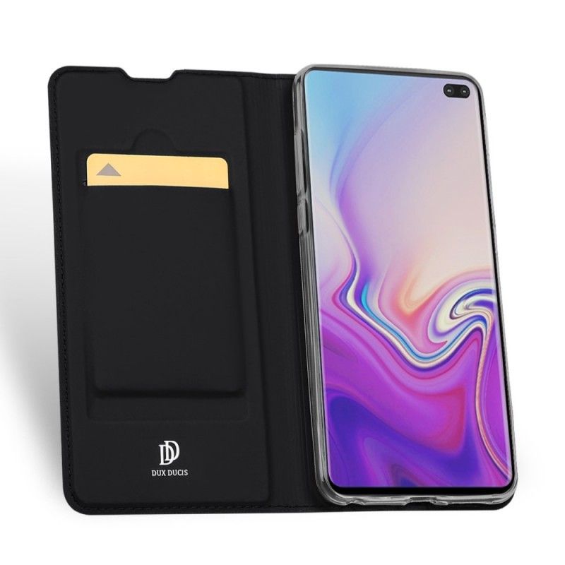 Flip Case Samsung Galaxy S10 Plus Schwarz Erstklassige Serie