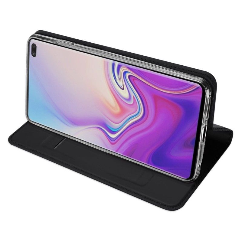 Flip Case Samsung Galaxy S10 Plus Schwarz Erstklassige Serie