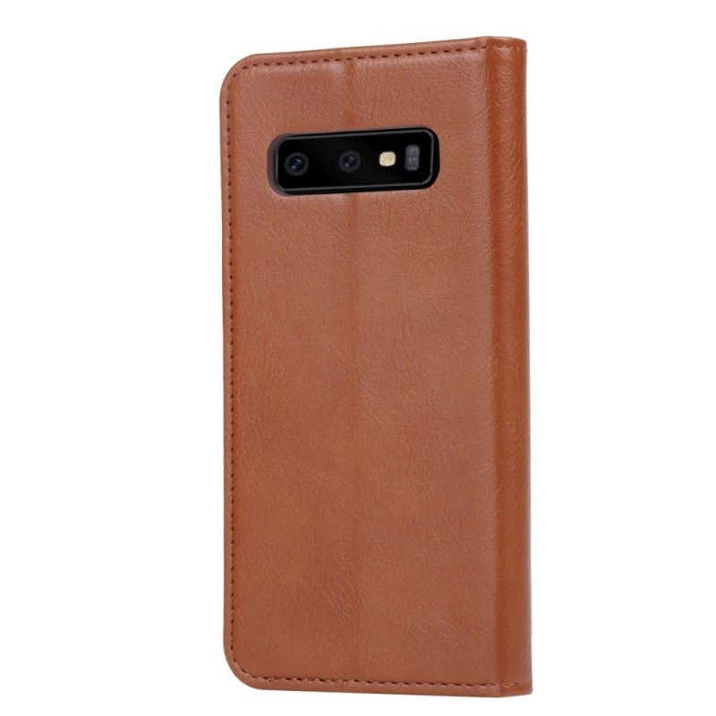 Flip Case Samsung Galaxy S10 Plus Schwarz Handyhülle Kartenhalter Aus Kunstleder