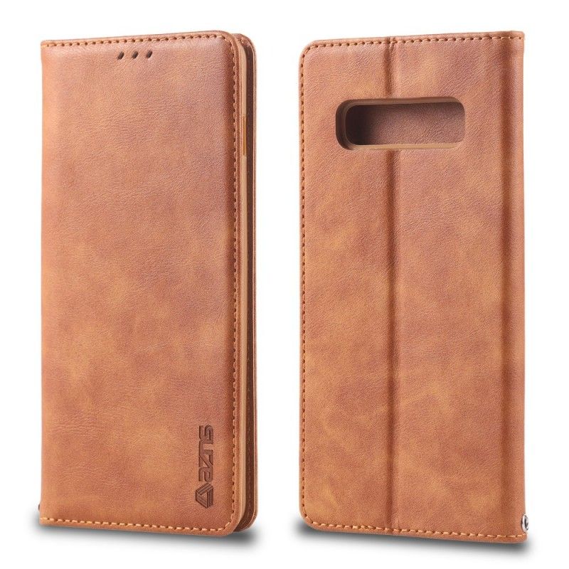 Flip Case Samsung Galaxy S10 Plus Schwarz Retro-Azns