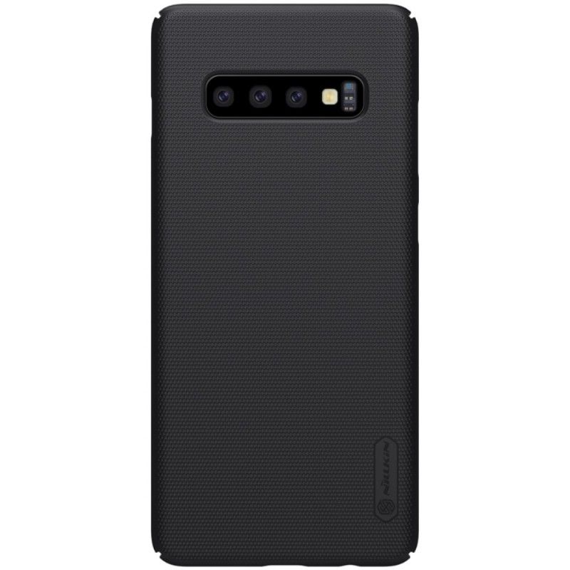 Hülle Für Samsung Galaxy S10 Plus Schwarz Starrer Gefrosteter Nillkin