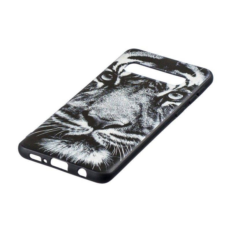 Hülle Für Samsung Galaxy S10 Plus Schwarzweiss-Tiger