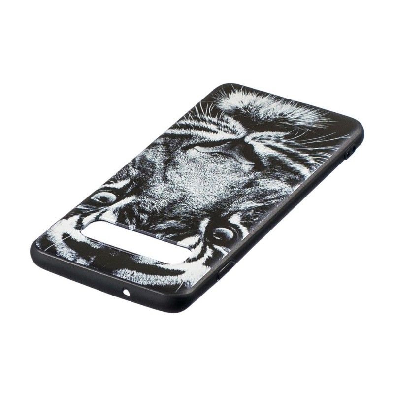 Hülle Für Samsung Galaxy S10 Plus Schwarzweiss-Tiger