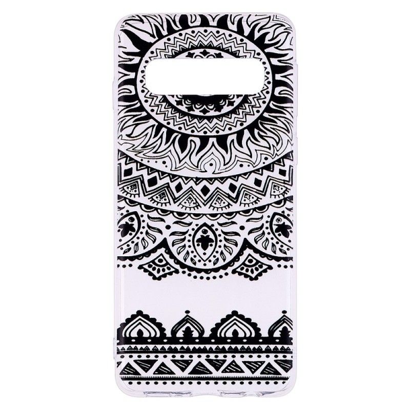 Hülle Samsung Galaxy S10 Plus Handyhülle Transparentes Blumenmandala