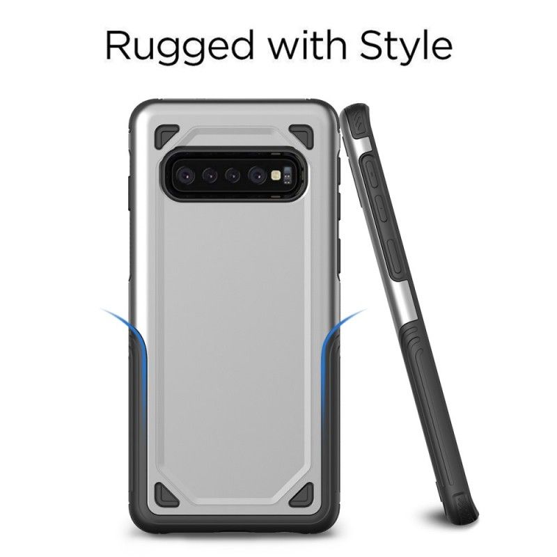 Hülle Samsung Galaxy S10 Plus Schwarz Premium-Metalleffekt