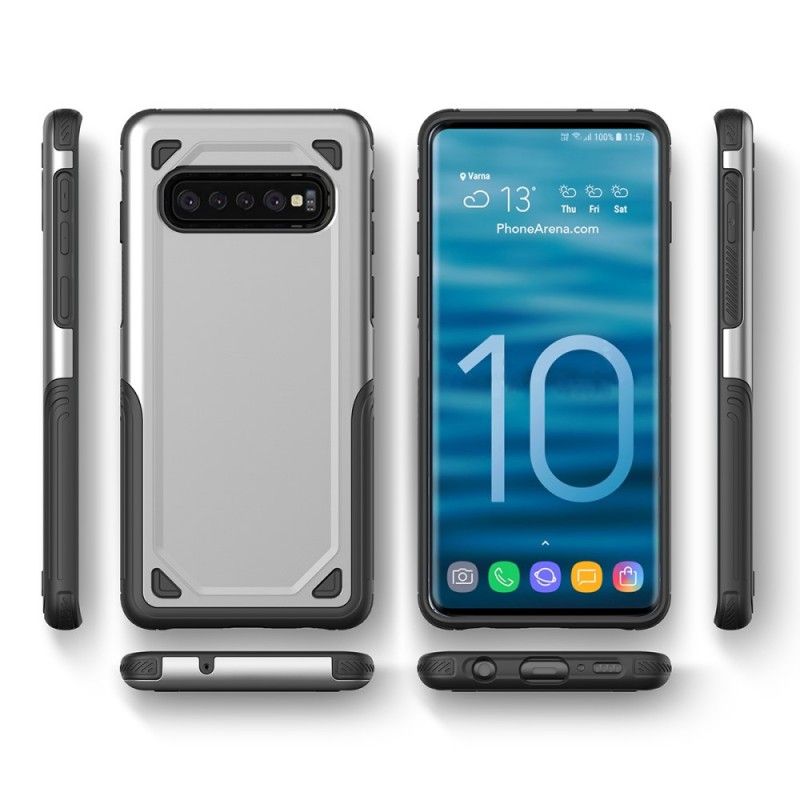 Hülle Samsung Galaxy S10 Plus Schwarz Premium-Metalleffekt