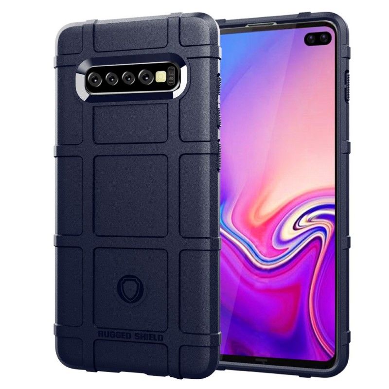 Hülle Samsung Galaxy S10 Plus Schwarz Robuster Schild