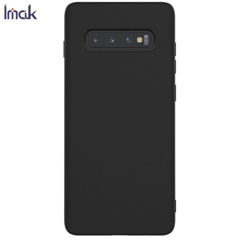 Hülle Samsung Galaxy S10 Plus Schwarz Silikonmatte Der Uc-1-Serie Imak