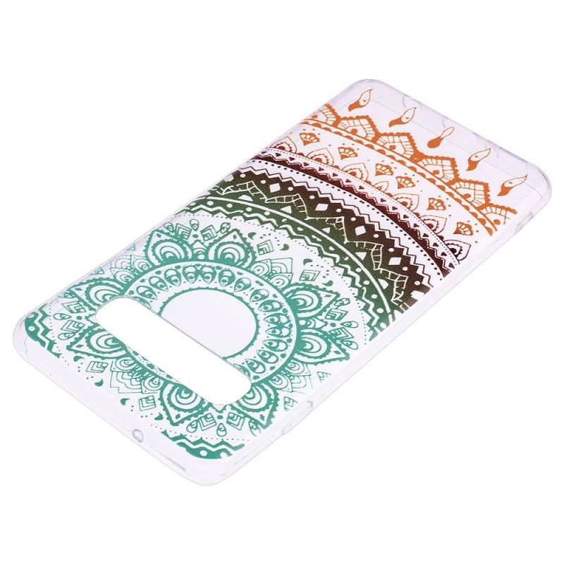 Hülle Samsung Galaxy S10 Plus Transparentes Buntes Mandala
