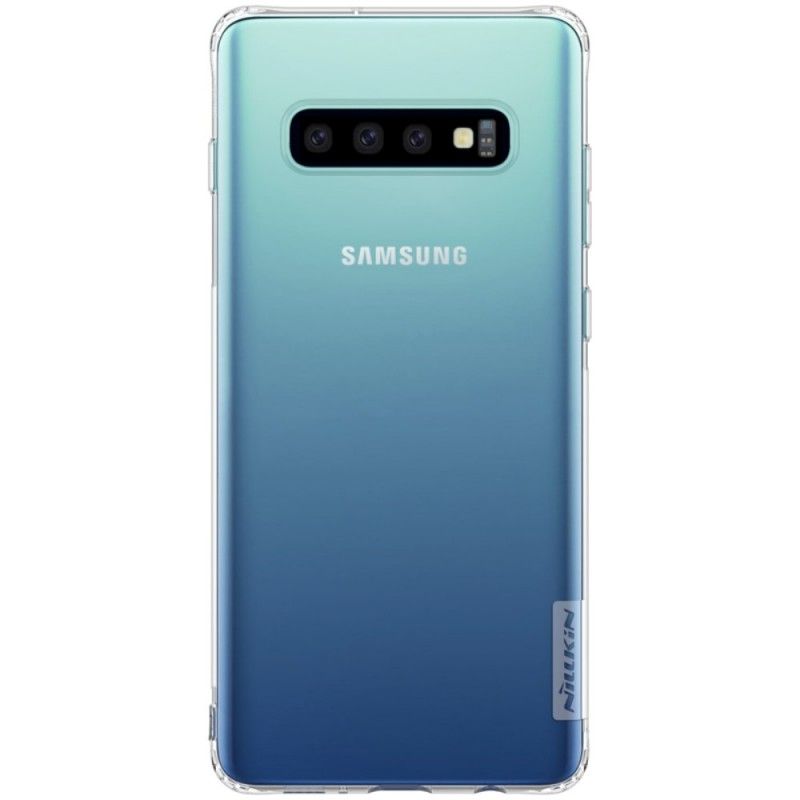 Hülle Samsung Galaxy S10 Plus Weiß Transparenter Nillkin