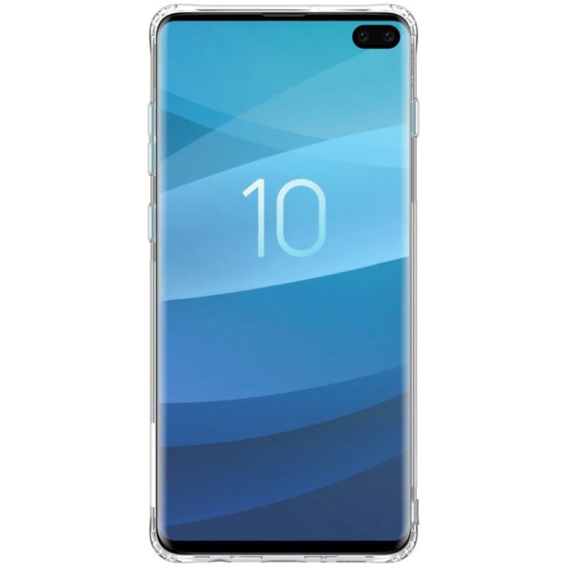 Hülle Samsung Galaxy S10 Plus Weiß Transparenter Nillkin