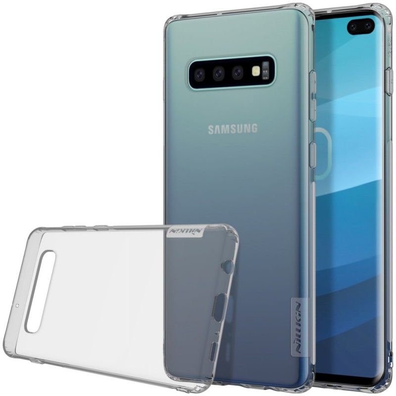 Hülle Samsung Galaxy S10 Plus Weiß Transparenter Nillkin