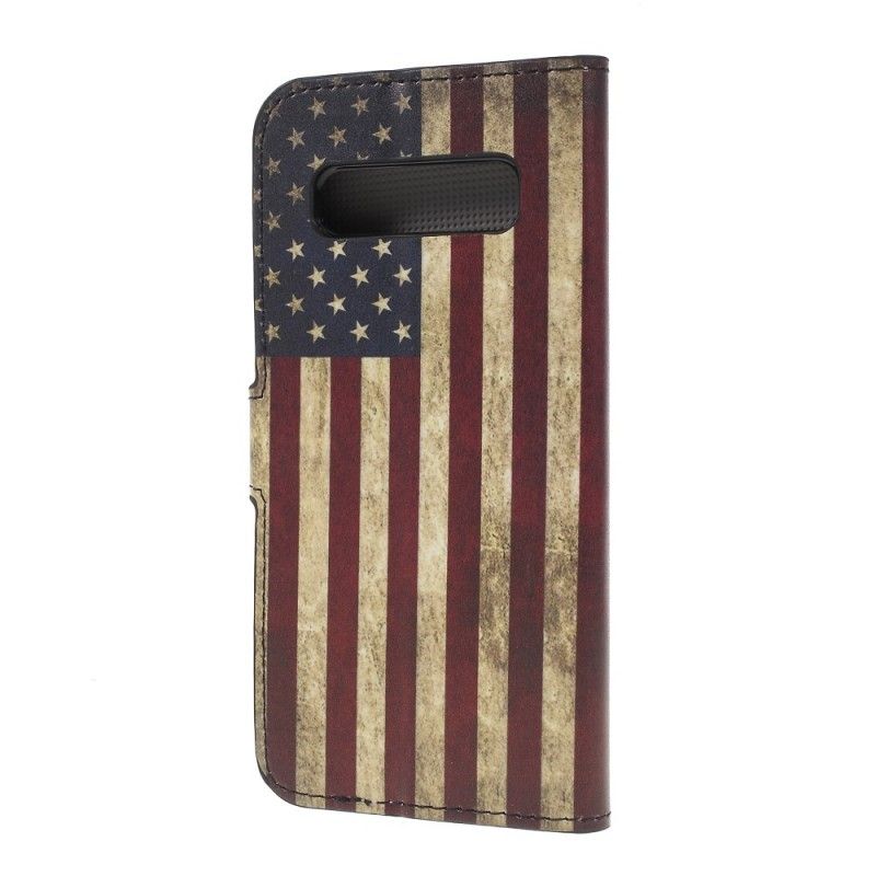 Lederhüllen Für Samsung Galaxy S10 Plus Usa-Flagge