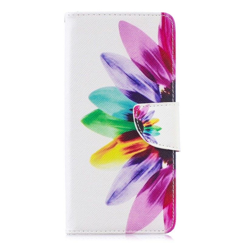Lederhüllen Samsung Galaxy S10 Plus Handyhülle Aquarellblume