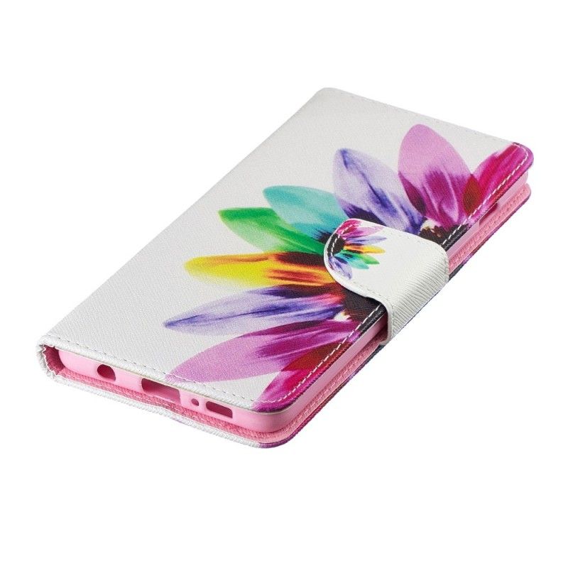Lederhüllen Samsung Galaxy S10 Plus Handyhülle Aquarellblume
