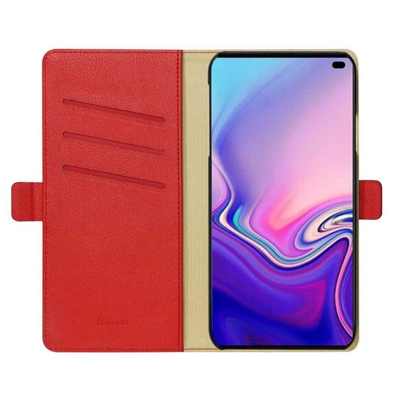 Lederhüllen Samsung Galaxy S10 Plus Rot Dzgogo Milo Series