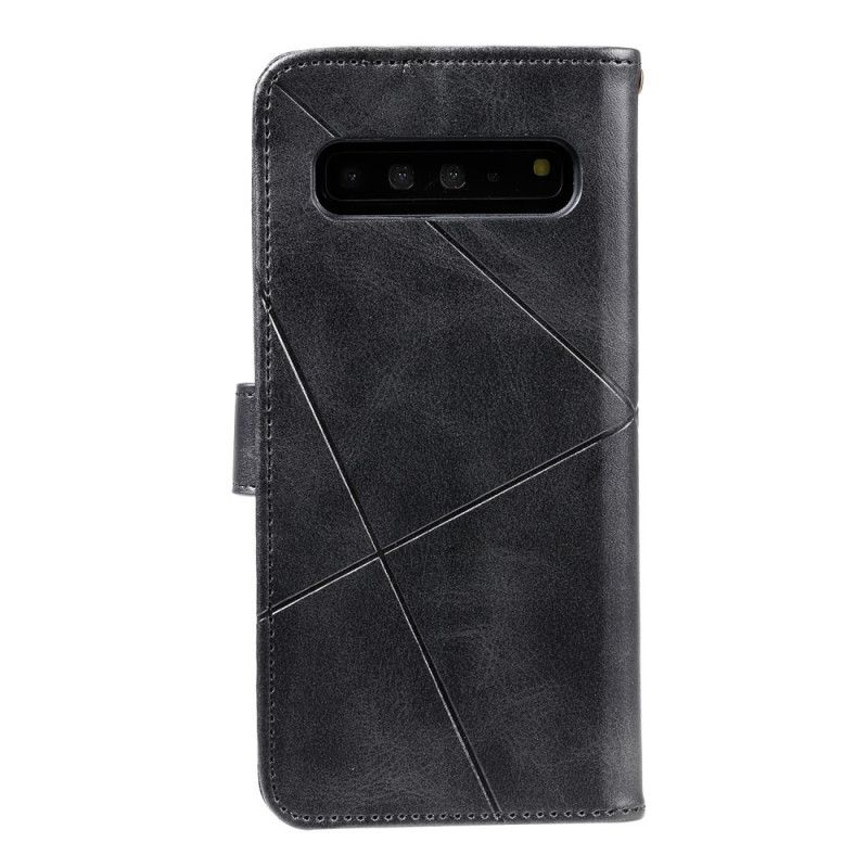 Lederhüllen Samsung Galaxy S10 Plus Schwarz Diamantimitatleder