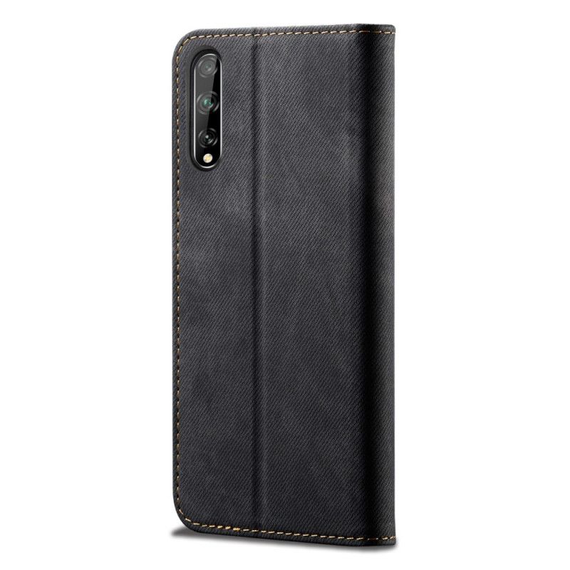 Flip Case Huawei P Smart S Schwarz Jeansstoff