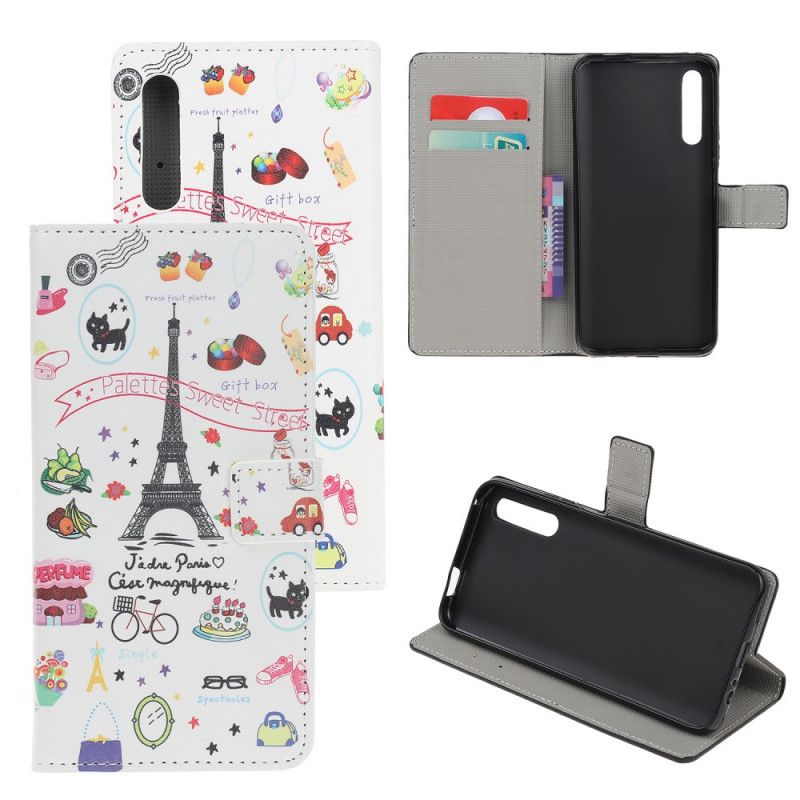 Lederhüllen Für Huawei P Smart S Ich Liebe Paris