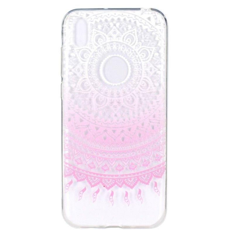 Hülle Huawei Y5 2019 Rose Transparentes Buntes Mandala