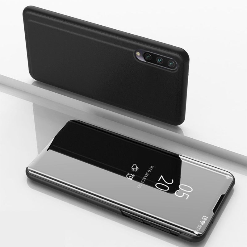 Sichtabdeckung Xiaomi Mi 9 Lite Schwarz Spiegel Und Kunstleder