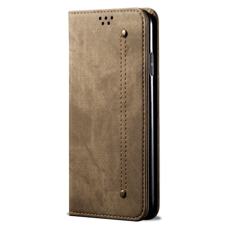 Flip Case Xiaomi Mi 9 Braun Jeansstoff