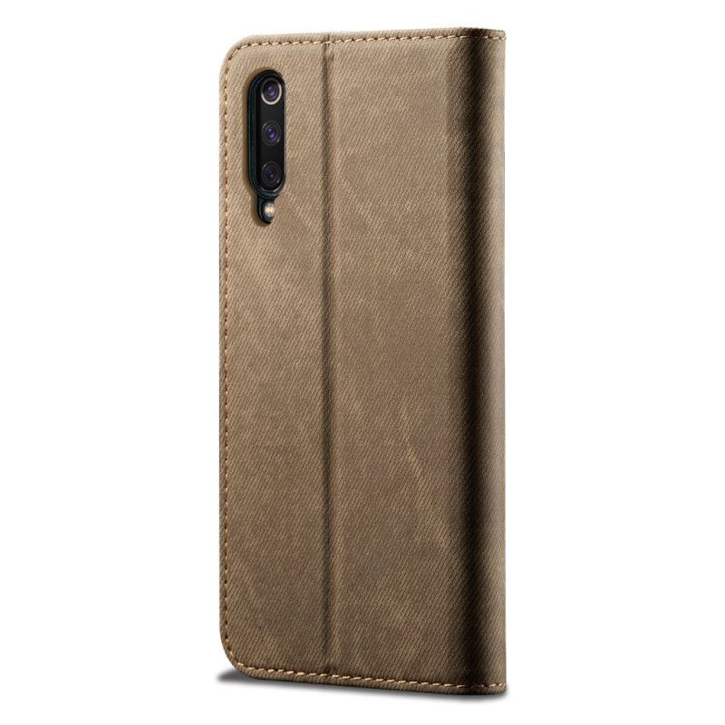 Flip Case Xiaomi Mi 9 Braun Jeansstoff