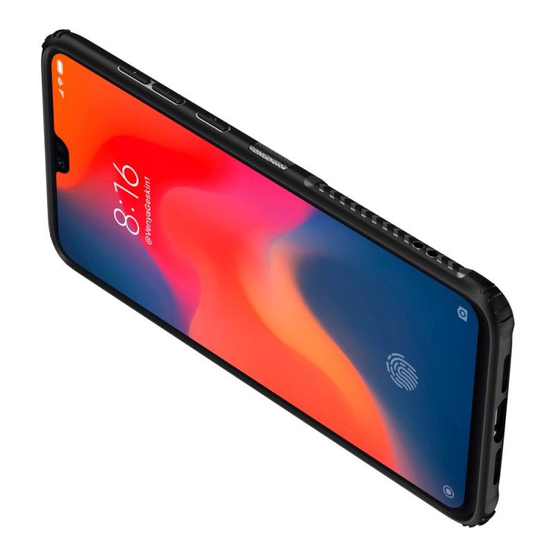 Hülle Xiaomi Mi 9 Grün Premium-Ring Aus Metall Und Kunstleder