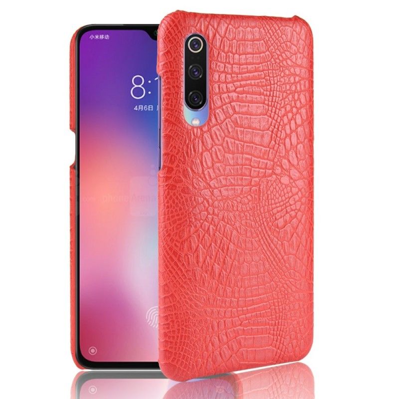 Hülle Xiaomi Mi 9 Rot Handyhülle Krokodilhauteffekt
