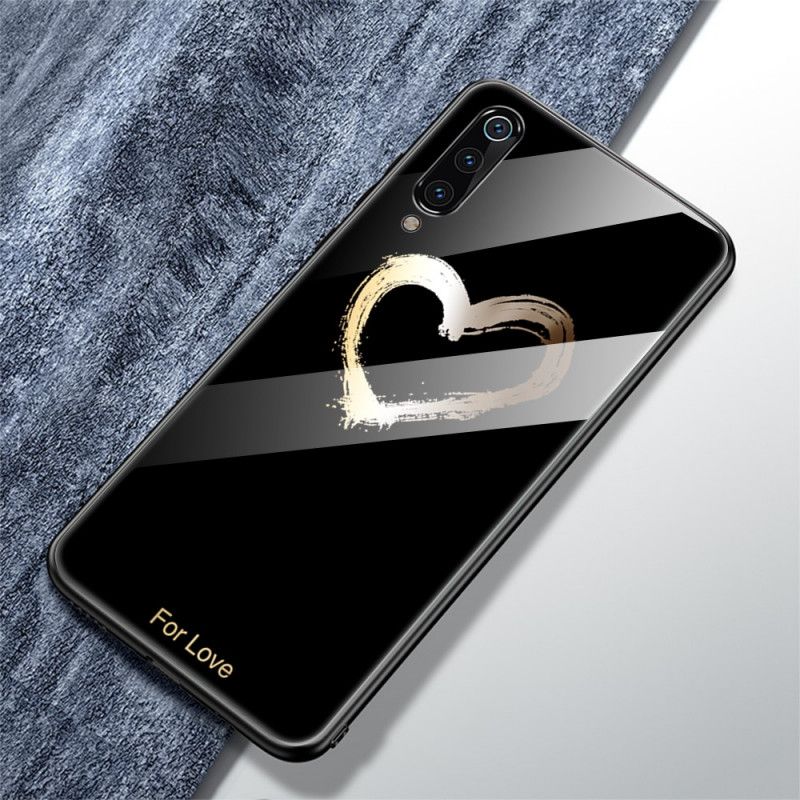 Hülle Xiaomi Mi 9 Schwarz Herz Aus Gold Für Die Liebe