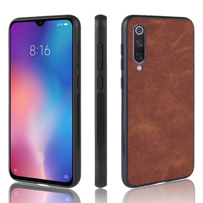 Hülle Xiaomi Mi 9 Schwarz Ledereffekt Im Vintage-Look