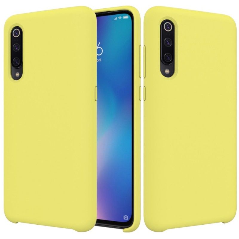 Hülle Xiaomi Mi 9 Schwarz Silikonflüssigkeit