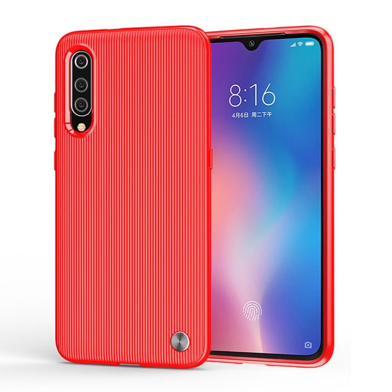 Hülle Xiaomi Mi 9 Schwarz Strukturiertes Silikon