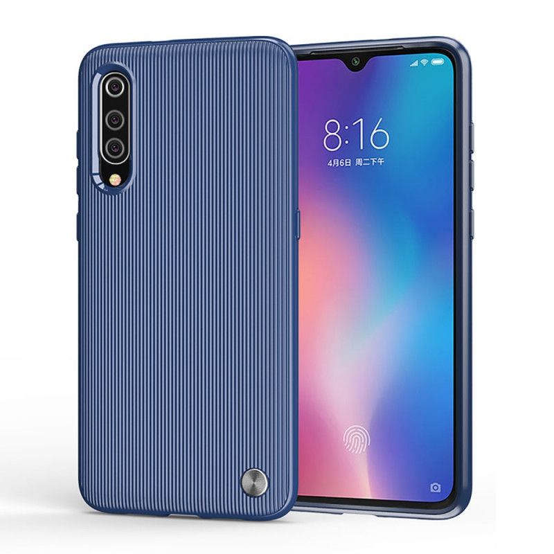 Hülle Xiaomi Mi 9 Schwarz Strukturiertes Silikon