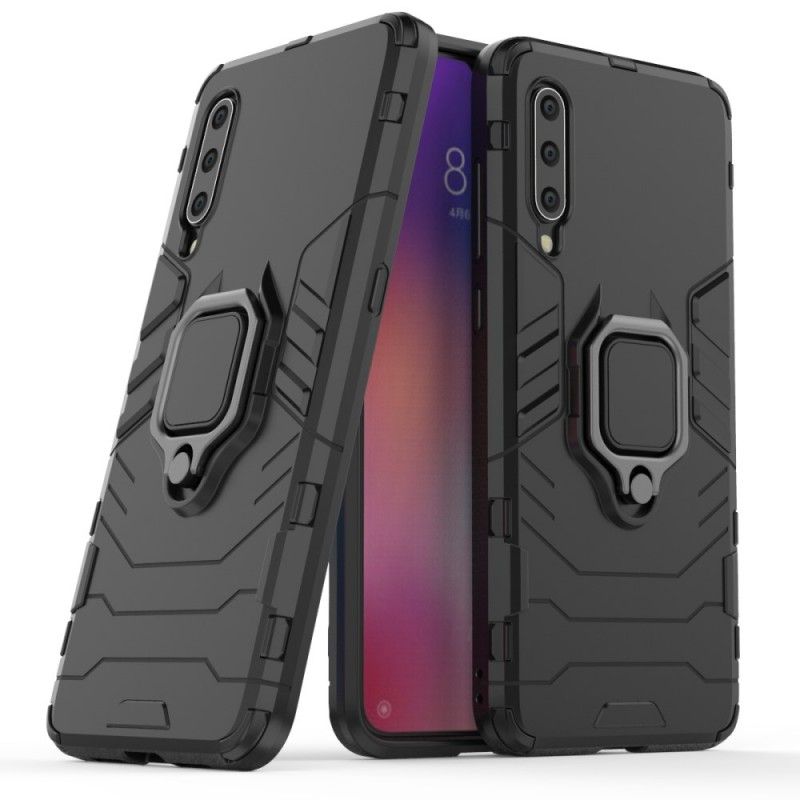 Hülle Xiaomi Mi 9 Schwarz Widerstandsfähiger Ring