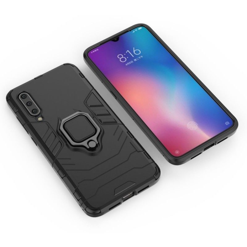 Hülle Xiaomi Mi 9 Schwarz Widerstandsfähiger Ring