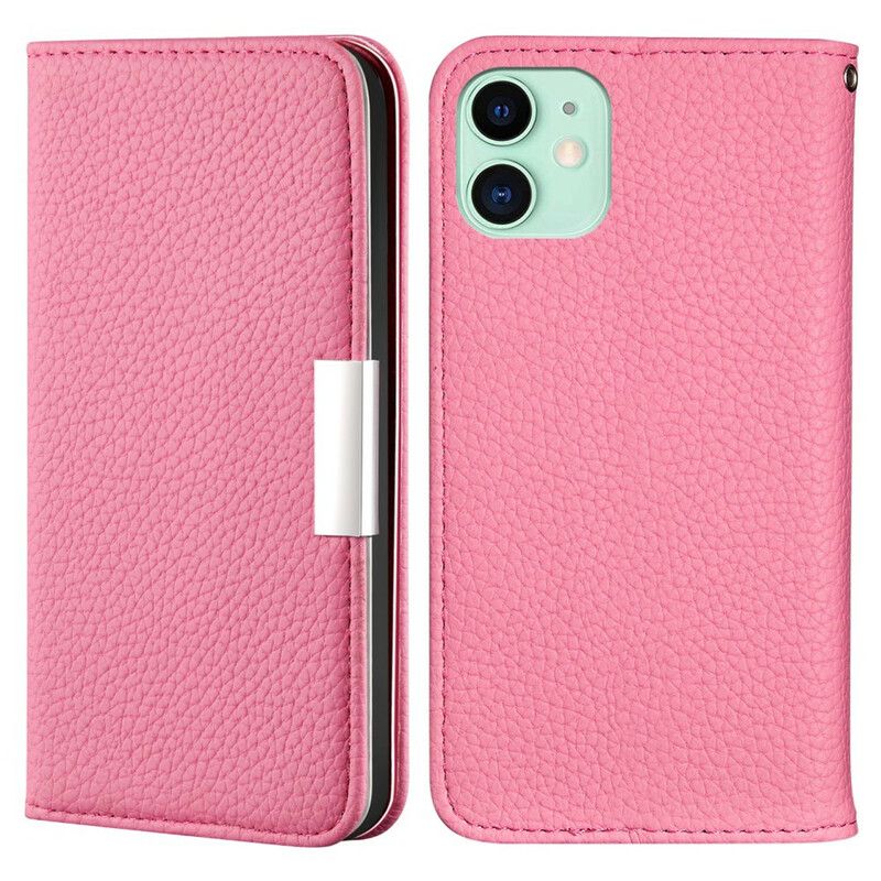 Flip Case Für Iphone 13 Mini Litchi Ultra Chic Kunstleder