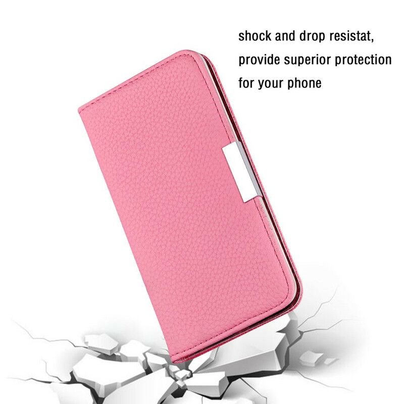 Flip Case Für Iphone 13 Mini Litchi Ultra Chic Kunstleder