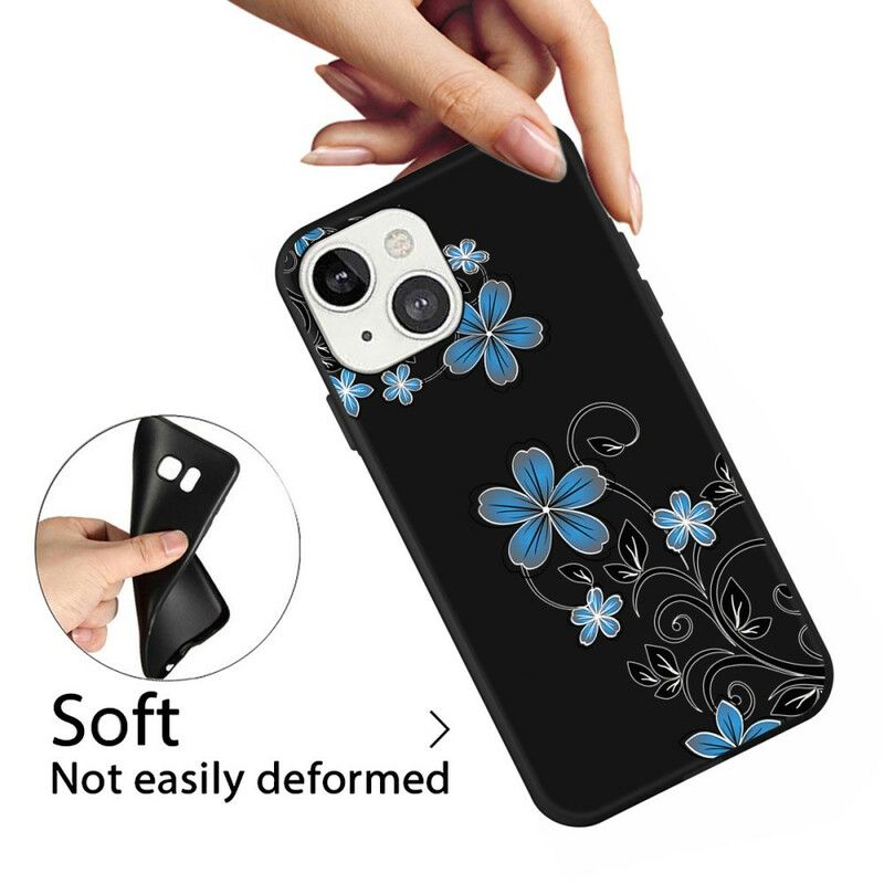 Hülle Iphone 13 Mini Handyhülle Blaue Blumen