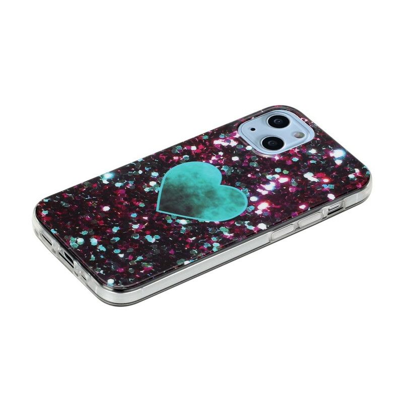 Hülle Iphone 13 Mini Handyhülle Glitter Marmor