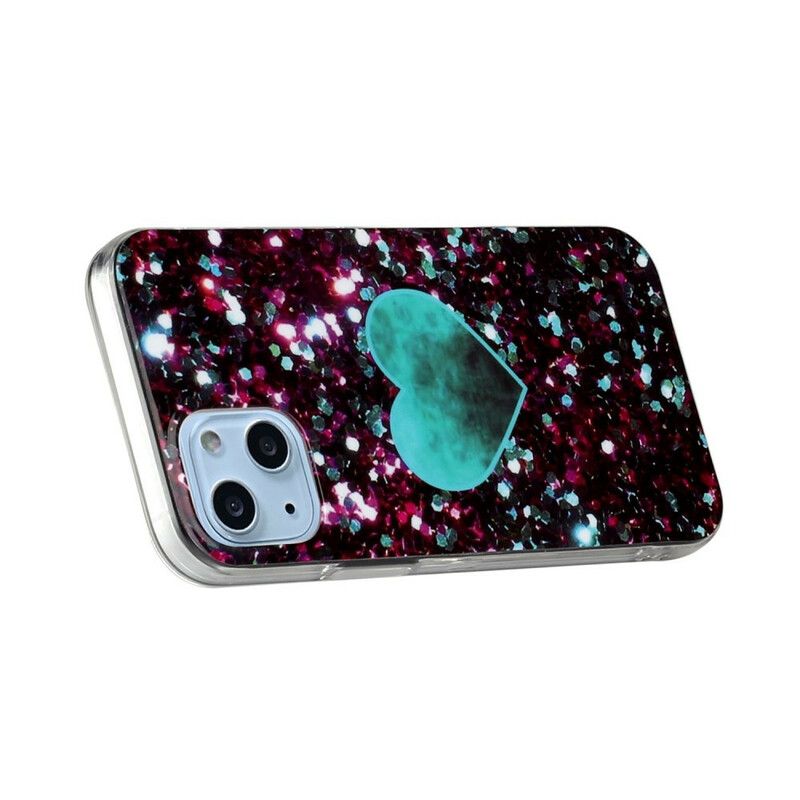 Hülle Iphone 13 Mini Handyhülle Glitter Marmor