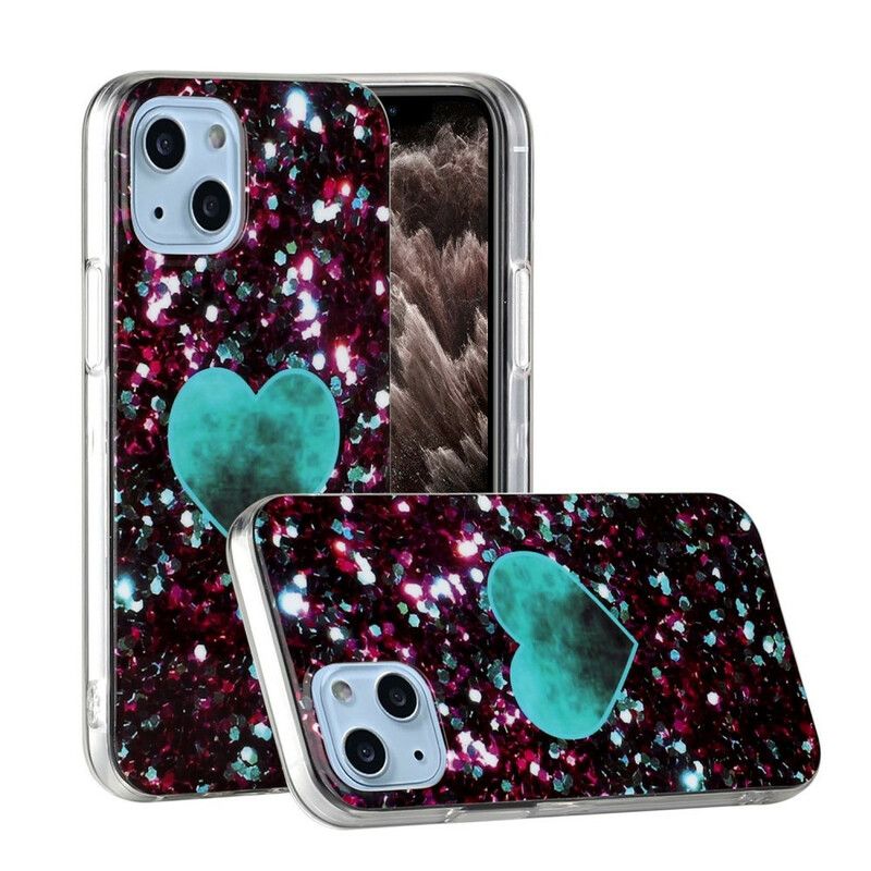 Hülle Iphone 13 Mini Handyhülle Glitter Marmor