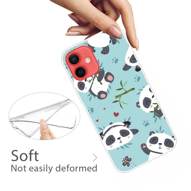 Hülle Iphone 13 Mini Handyhülle Haufen Pandas