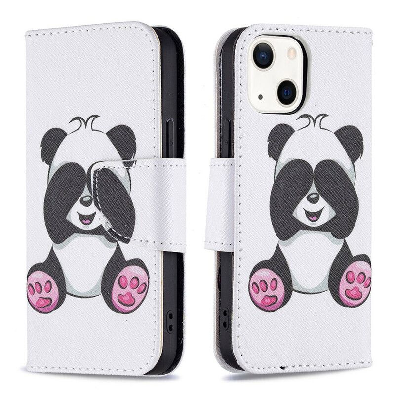 Lederhüllen Für Iphone 13 Mini Panda-spaß