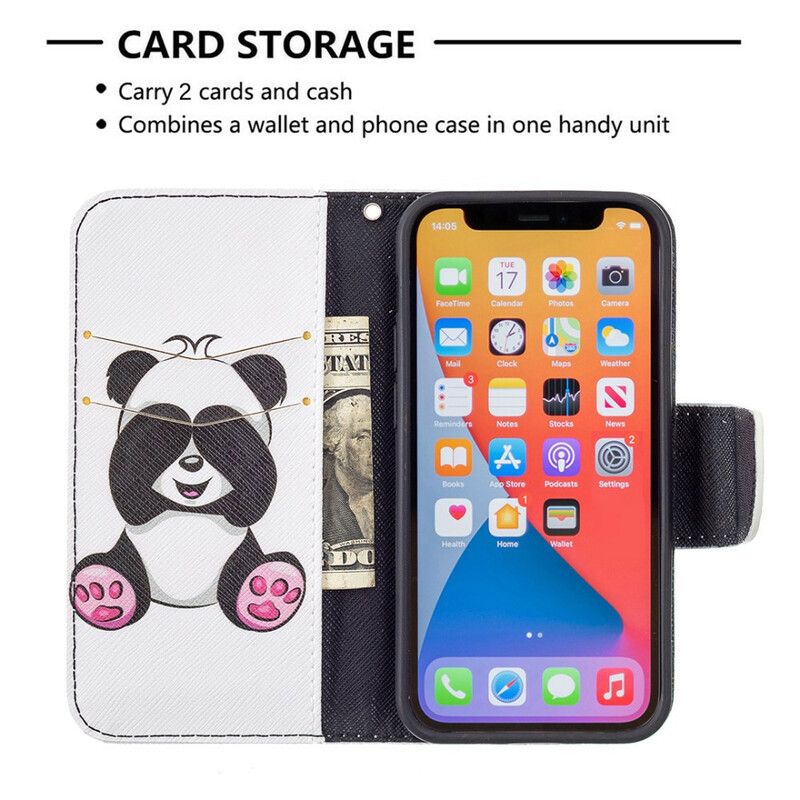 Lederhüllen Für Iphone 13 Mini Panda-spaß