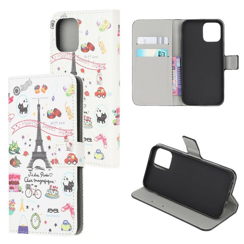 Lederhüllen Iphone 13 Mini Handyhülle Ich Liebe Paris