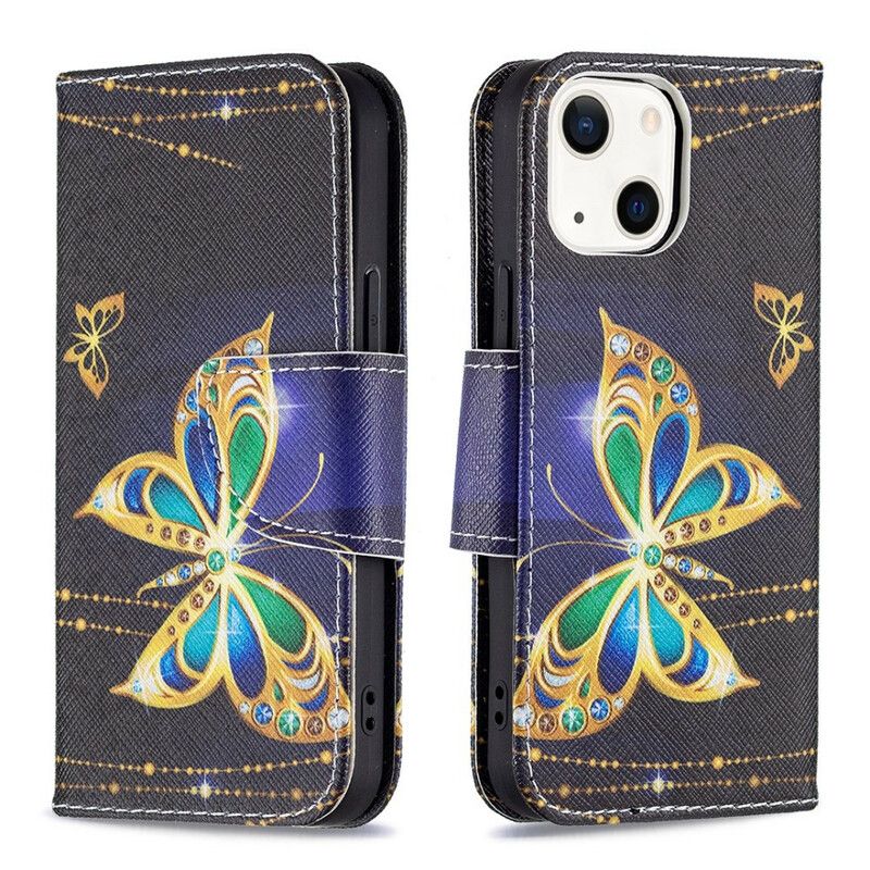 Lederhüllen Iphone 13 Mini Magischer Schmetterling