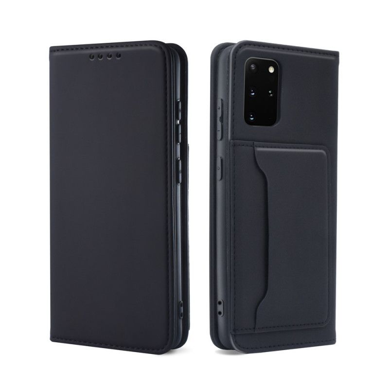 Flip Case Für Samsung Galaxy S20 Ultra Schwarz Inhaber Einer Unterstützungskarte