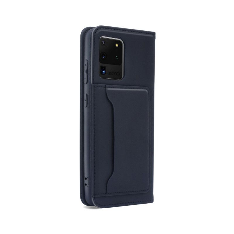 Flip Case Für Samsung Galaxy S20 Ultra Schwarz Inhaber Einer Unterstützungskarte