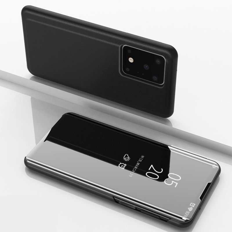 Flip Case Für Samsung Galaxy S20 Ultra Schwarz Spiegel
